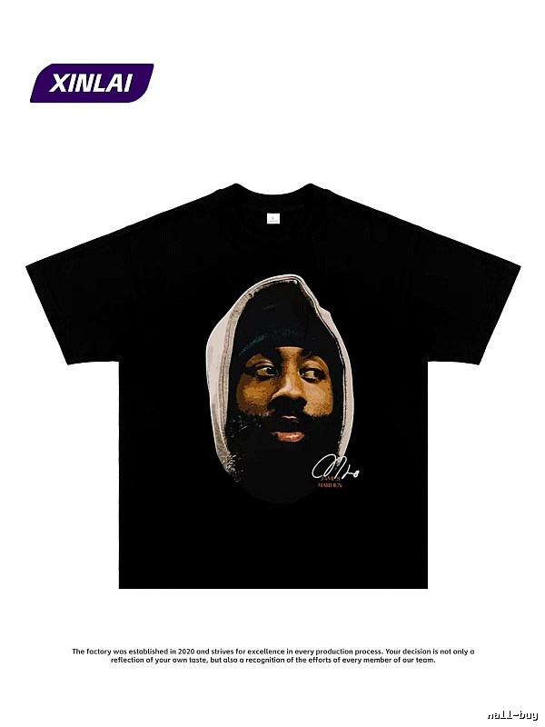 Tupac Patterned Portrait graphic T-shirt Black Tupac Collage with Signature Styling