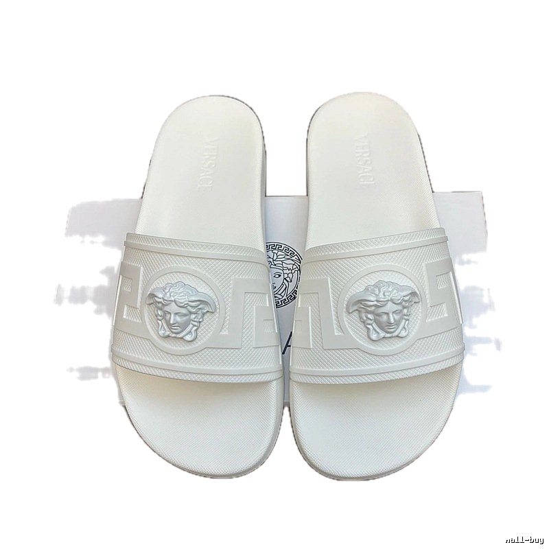 Versace Medusa Luxury Style White Slides