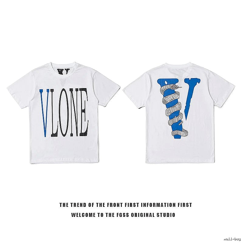 Vlone Casual Logo T-shirt Black Purple Vlone for Comfortable Styling
