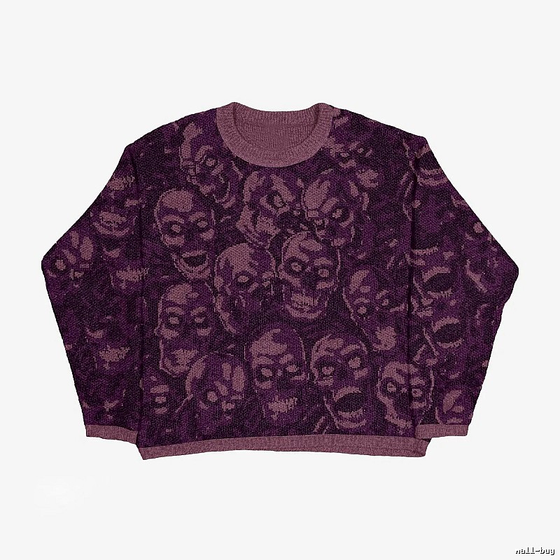 Weekend Anime graphic sweater Black Knit Top for Seasonal Looks