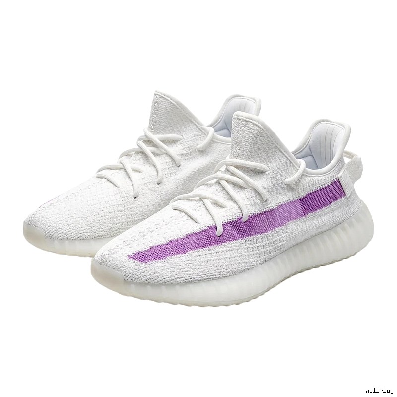 Yeezy 350 Fashion White and Purple Sports Shoes