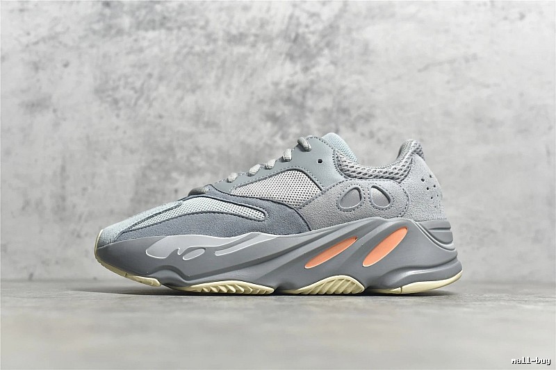 Yeezy Gray and Orange Chunky Runners Defined by Sock-Like Collar